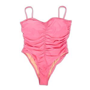 NWT J Crew Ruched sweetheart one piece Swimsuit Convertible Pink Plus Size 20